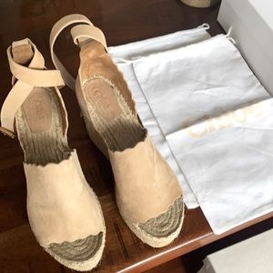 Chloe Reef Shell Ankle Wrap Espadrille